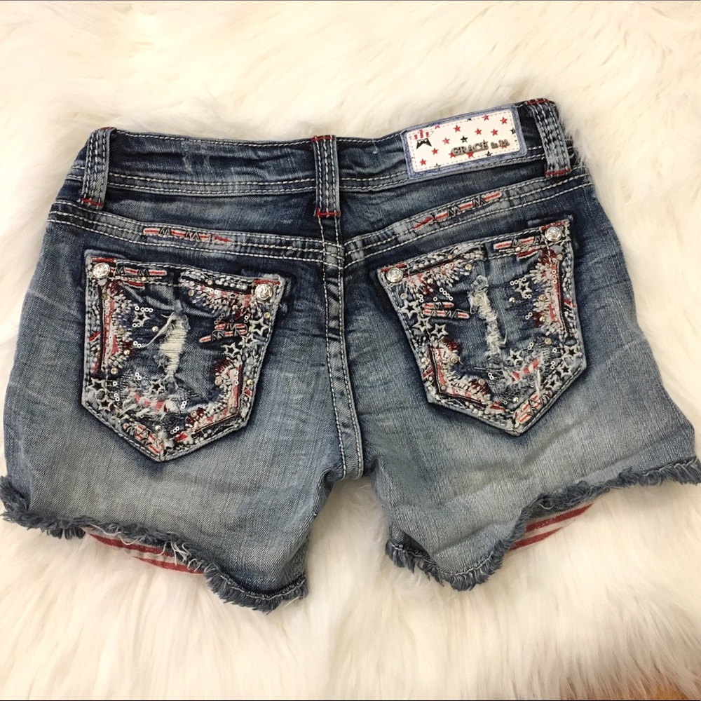 Grace in LA Shorts Freedom Lover Denim Jean 25”